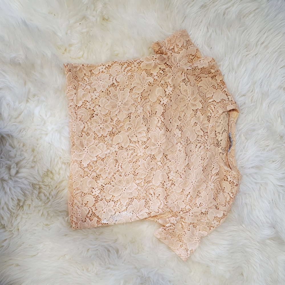 Zara Blush/Rose Lace Top